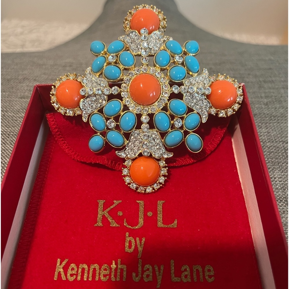 Kenneth J Lane Maltese Cross Brooch/Pendant